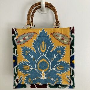 Embroidered Uzbek fabric purse from Bukhara
